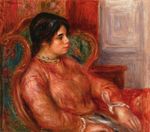 Woman with green chair 1900